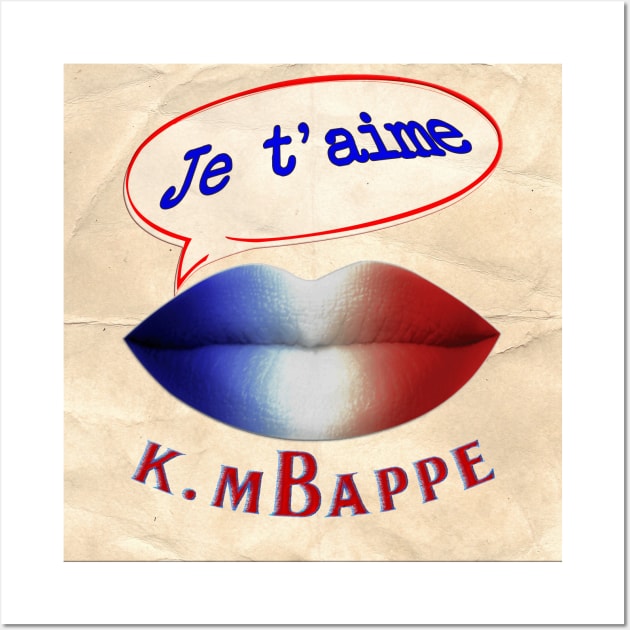 FRENCH KISS JETAIME KYLIAN MBAPPE Wall Art by ShamSahid